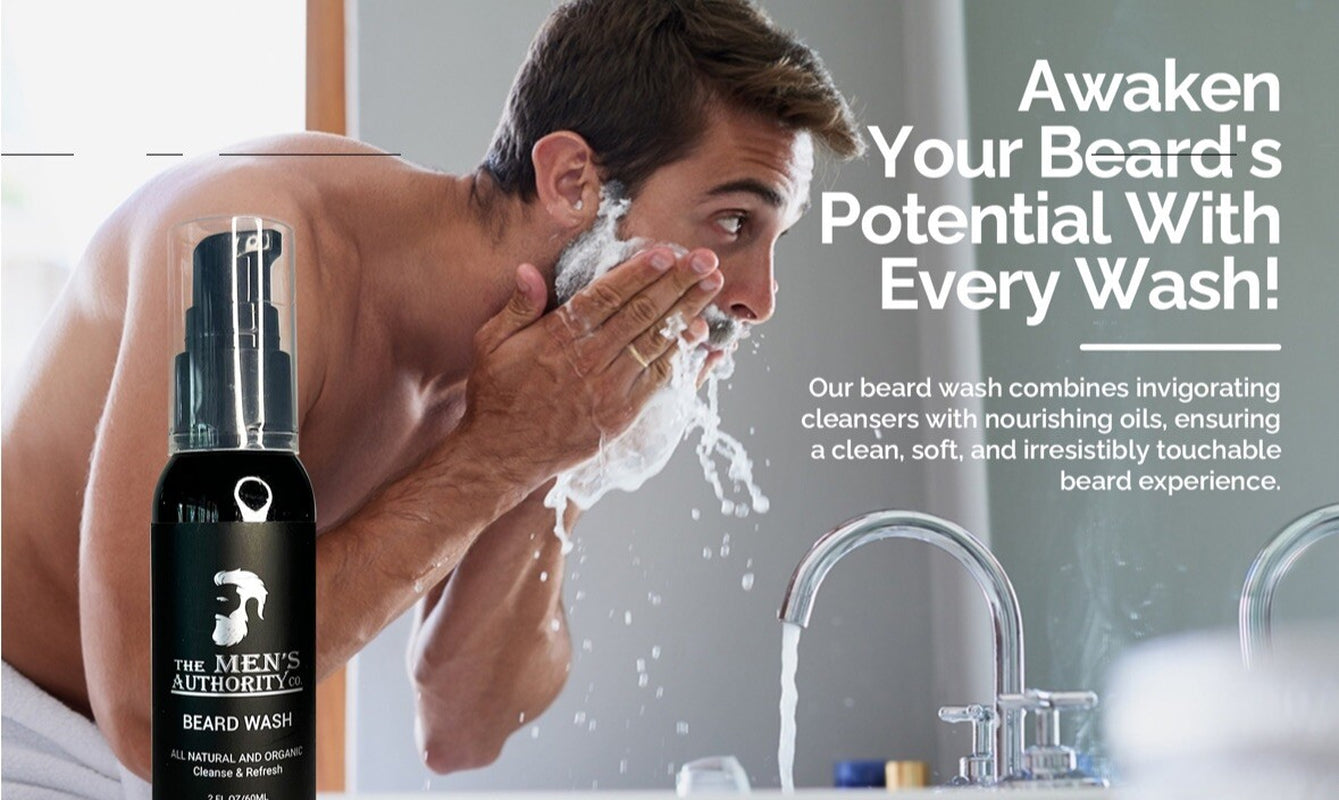 NIB Beard Growth Kit for Men Derma Roller Oil Serum Wash Balm Boosts Beard Wash