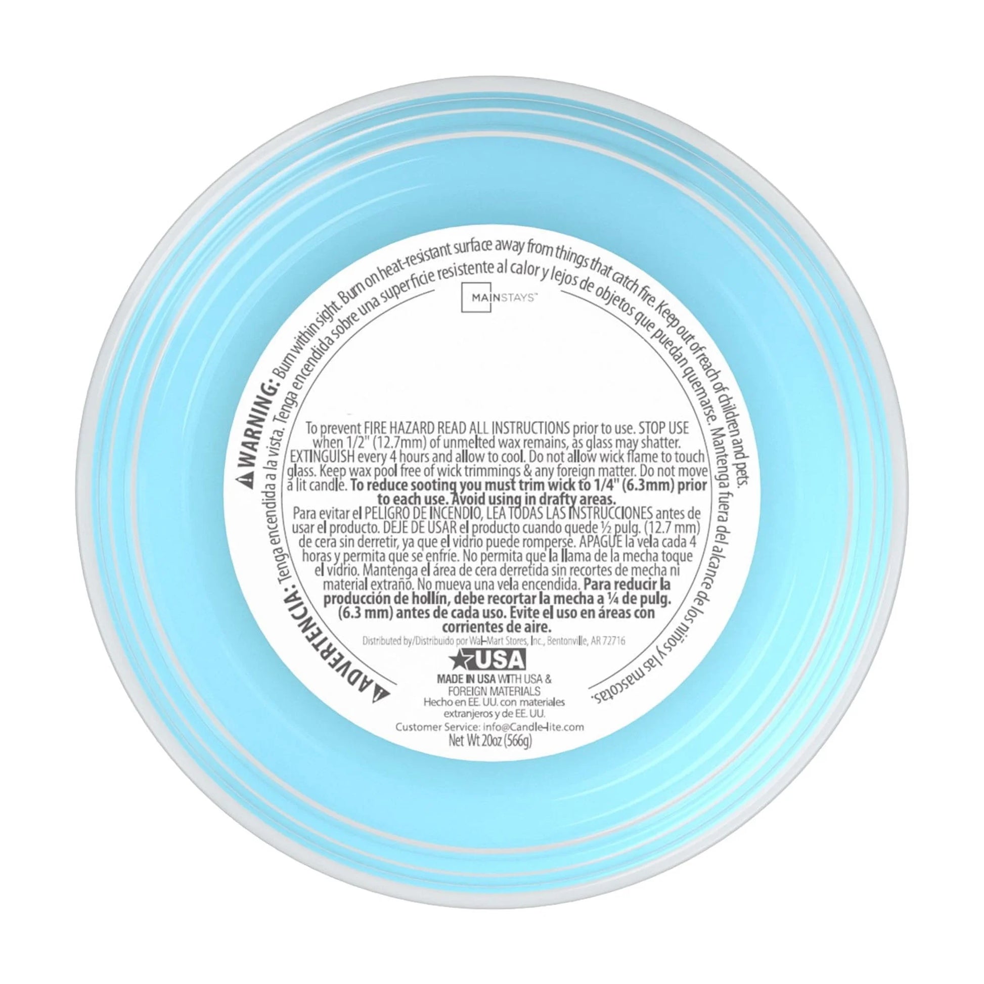 Single-Wick Scented Glass Jar Candle, Salted Sea Spray, 20Oz.