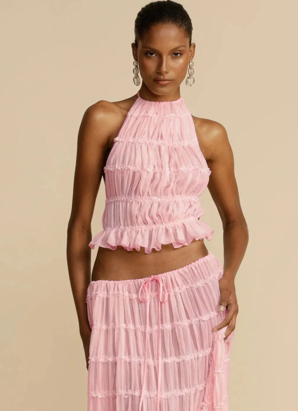 Greer - Boho Ruffle Two-Piece Summer Set