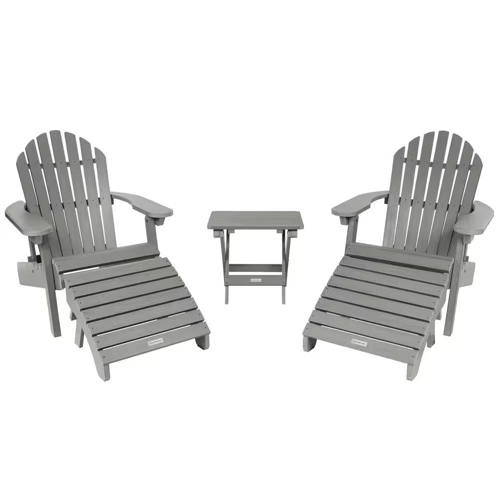 Hamilton Coastal Teak 5-Piece Recycled Plastic Outdoor Conversation Set