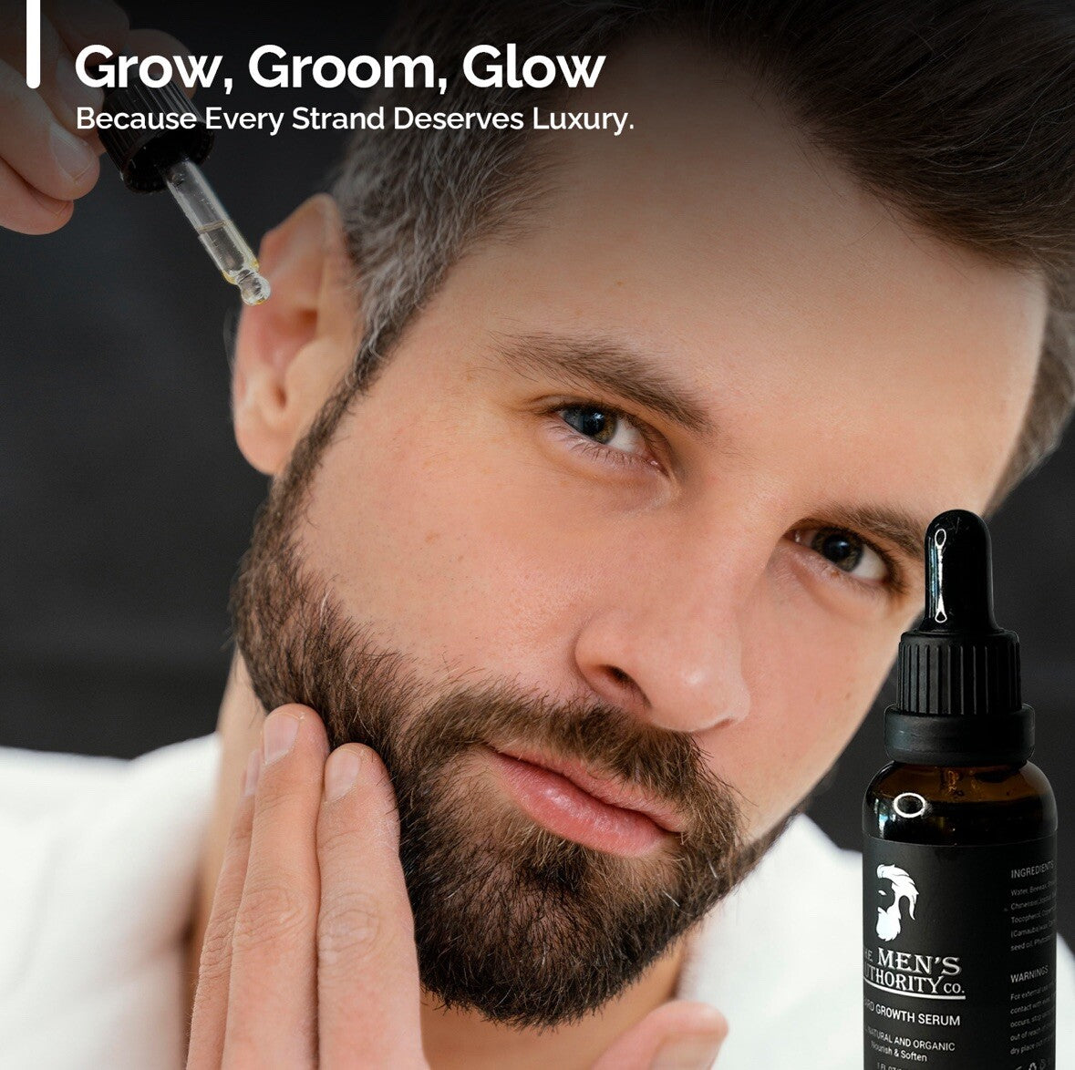 NIB Beard Growth Kit for Men Derma Roller Oil Serum Wash Balm Boosts Beard Wash