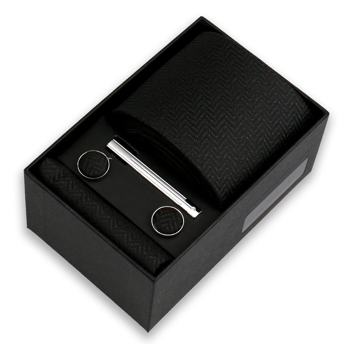 Luxury Tie Set for Men Wedding Gift Box Business Party Fashion Men Tie Set Paisley Handchief Cufflink Tie-Clip Suit Gift for Man