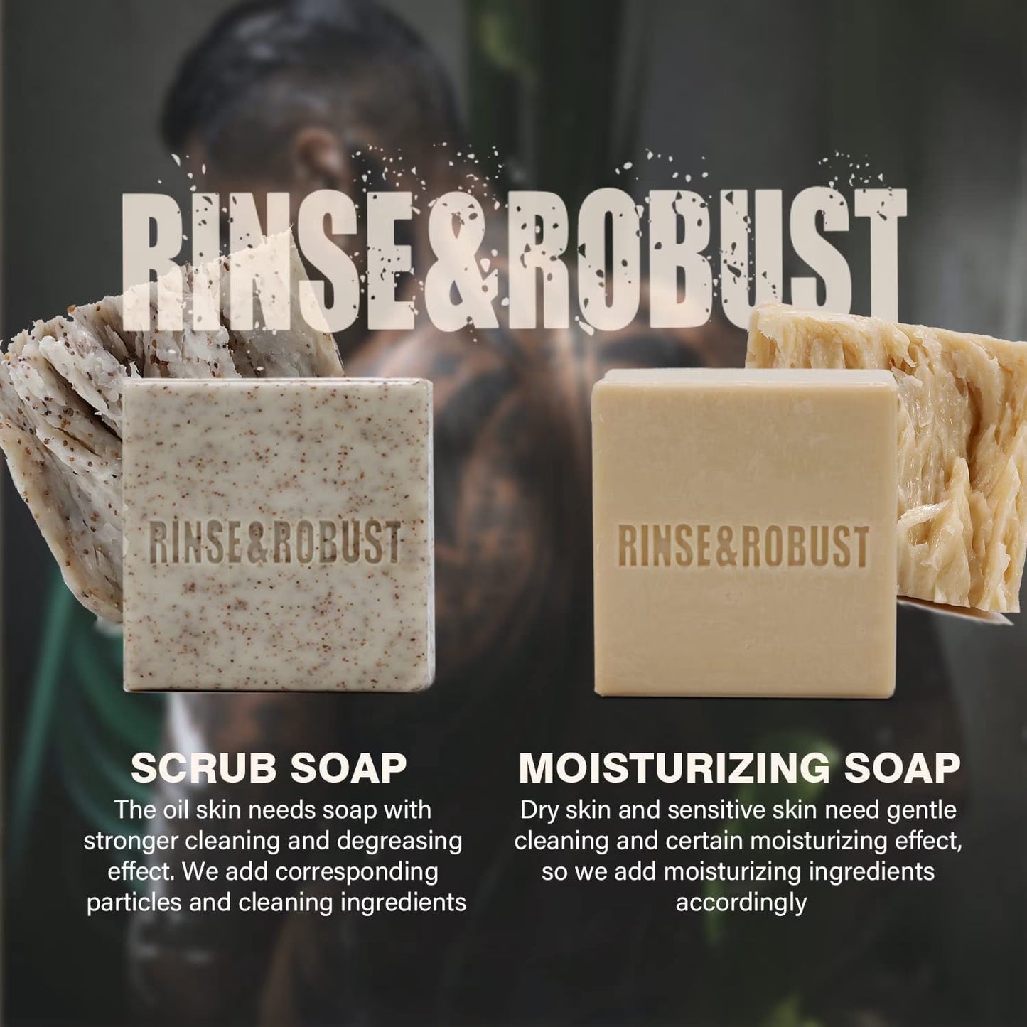Mens Bar Soap Bath Sets for Men Father'S Day Gifts, Natural Clean & Fresh & Moisturizing & Exfoliating Scrub Soap Bar|3.5Oz of 6 Bars