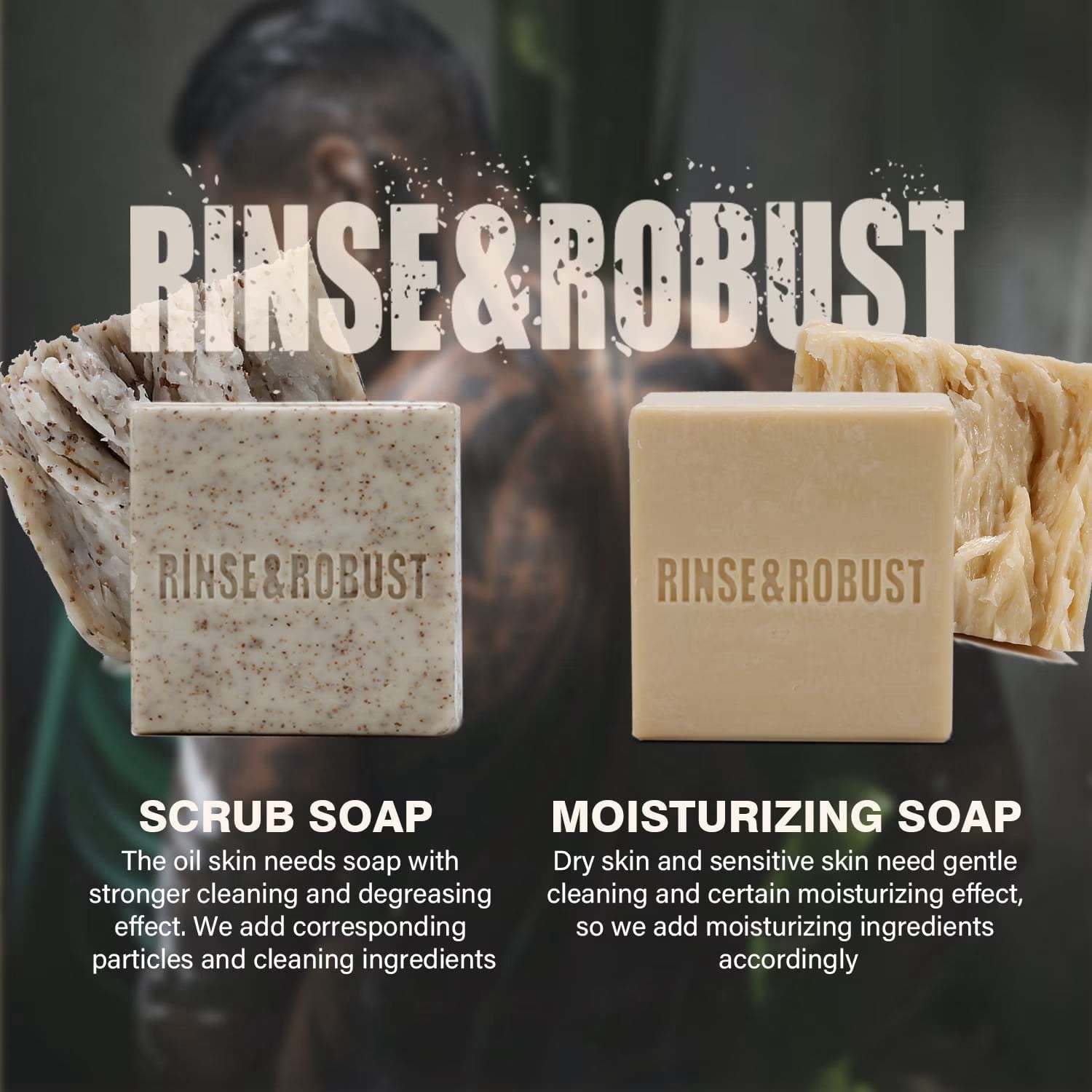 Mens Bar Soap Bath Sets for Men Father'S Day Gifts, Natural Clean & Fresh & Moisturizing & Exfoliating Scrub Soap Bar|3.5Oz of 6 Bars