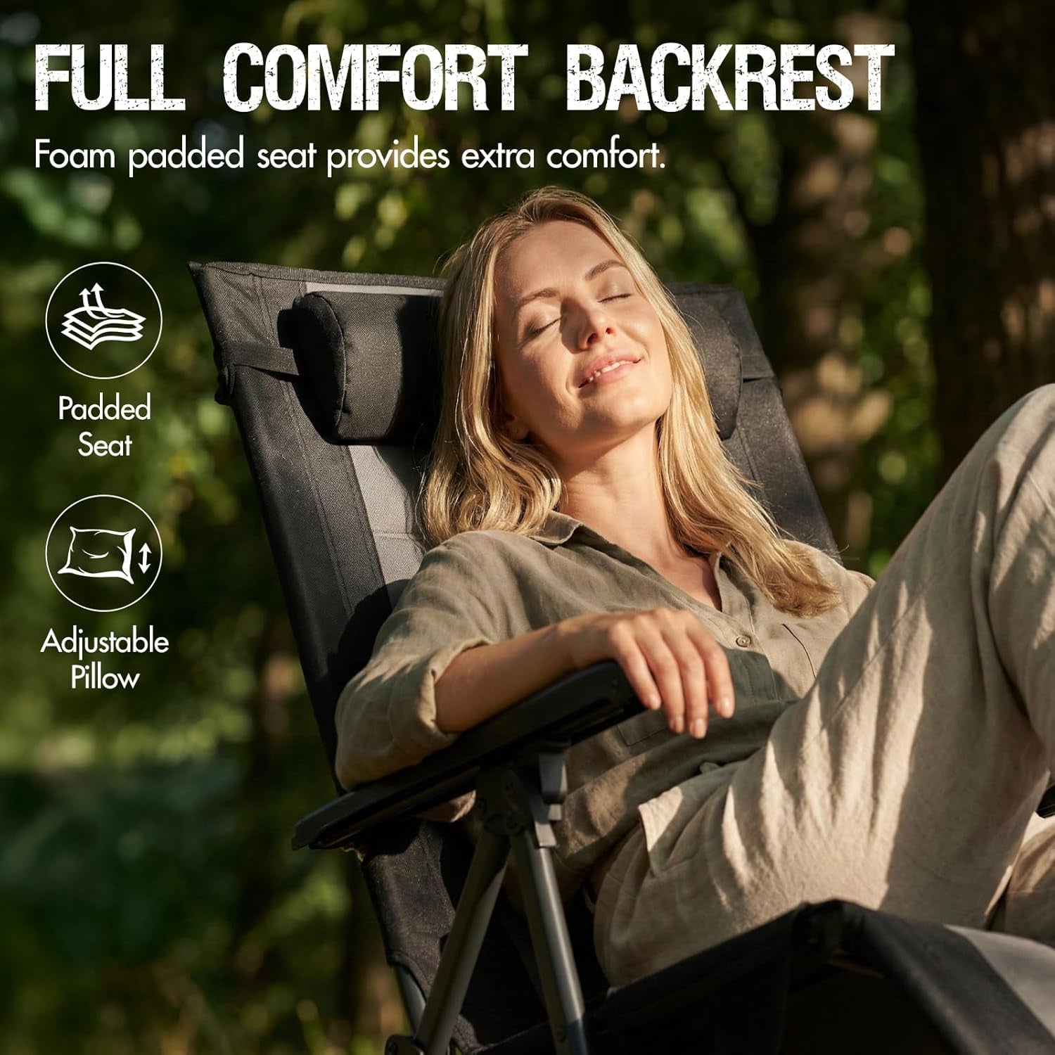 Portable Zero Gravity Chair, Lounge Chair Outdoor Oversized Zero Gravity Chair Folding Lounge Chair with Adjustable Pillows and Cup Holder for Poolside Backyard and Lawn, Support 350Lbs