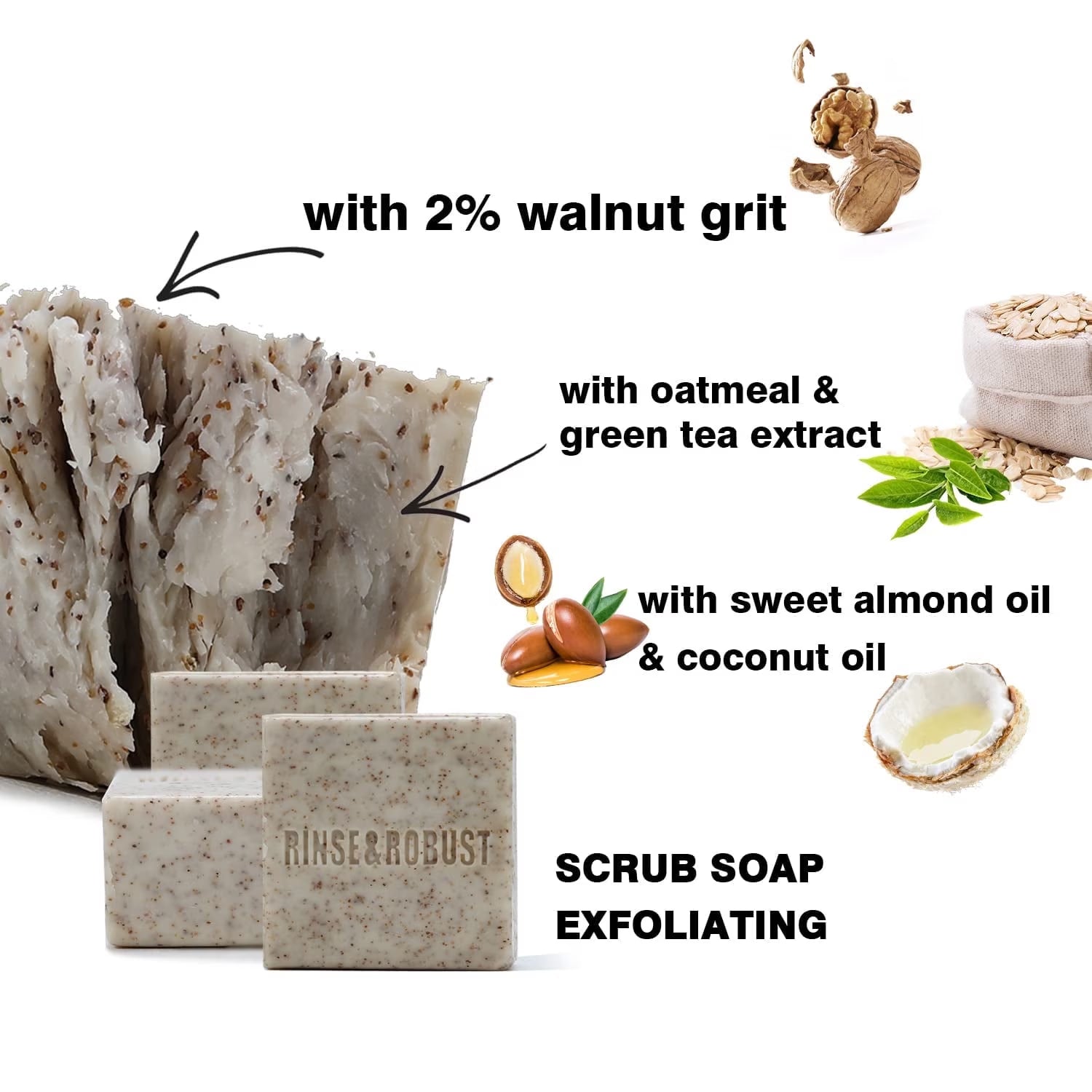 Mens Bar Soap Bath Sets for Men Father'S Day Gifts, Natural Clean & Fresh & Moisturizing & Exfoliating Scrub Soap Bar|3.5Oz of 6 Bars