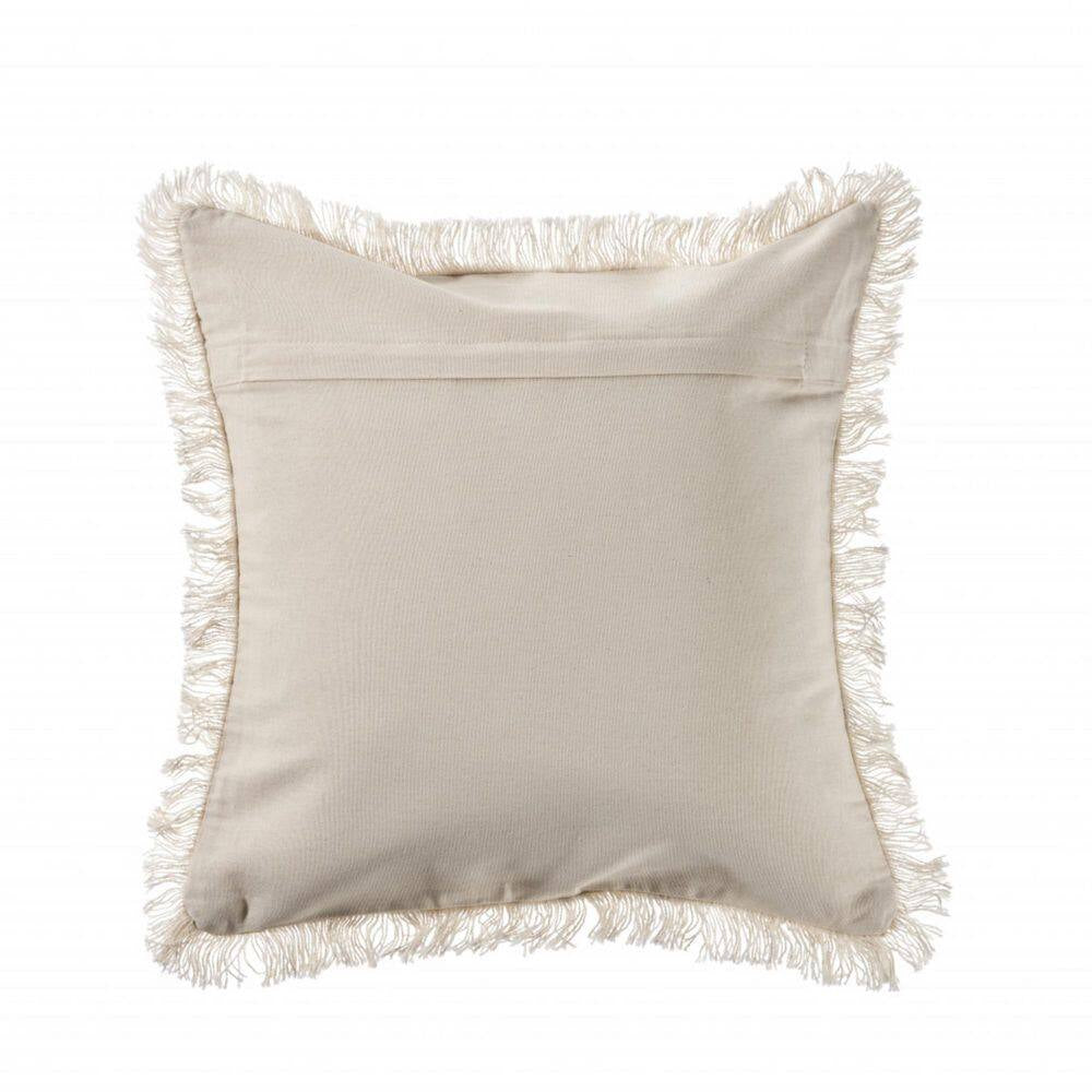 Cream Beach and Nautical Polyester 18 In. X 18 In. Throw Pillow