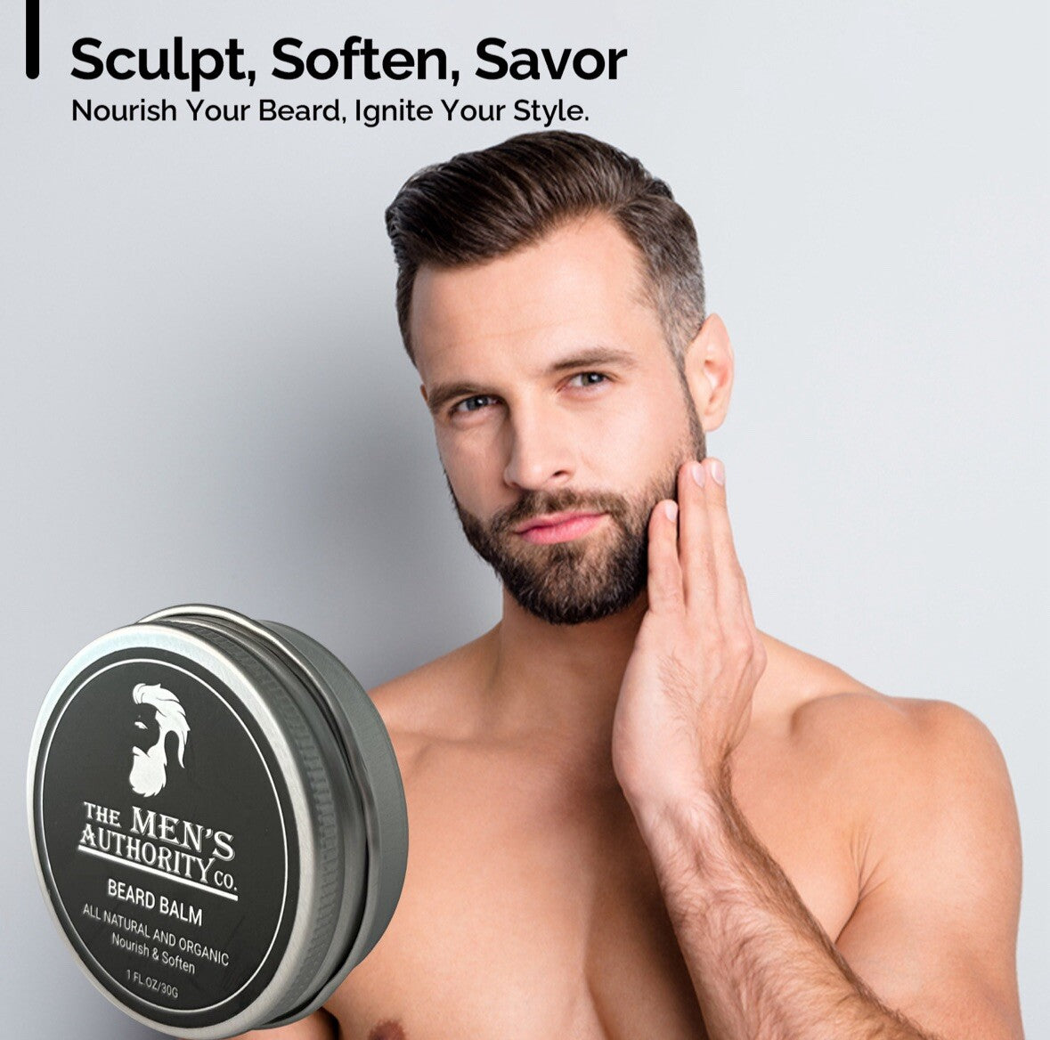 NIB Beard Growth Kit for Men Derma Roller Oil Serum Wash Balm Boosts Beard Wash
