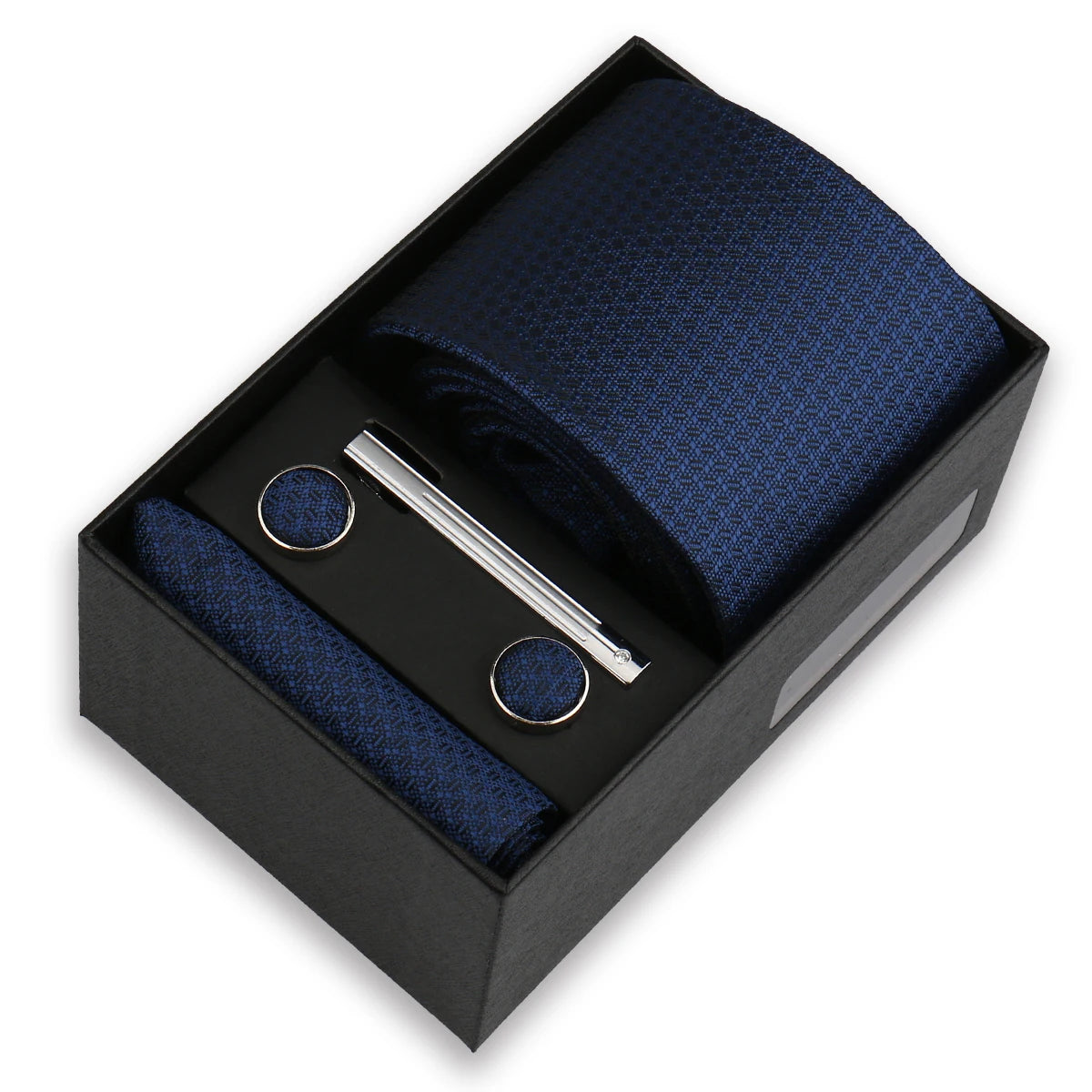 Luxury Tie Set for Men Wedding Gift Box Business Party Fashion Men Tie Set Paisley Handchief Cufflink Tie-Clip Suit Gift for Man