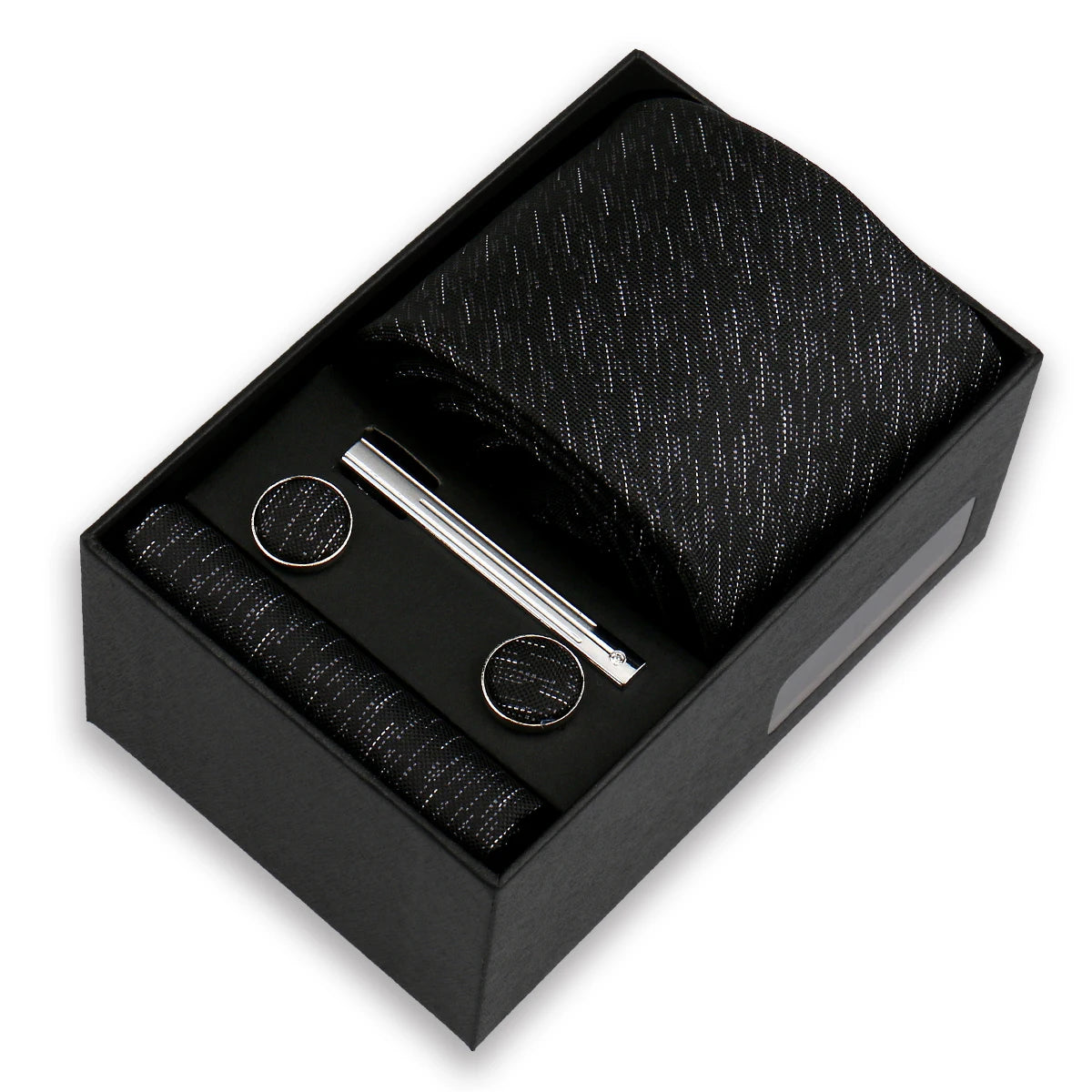 Luxury Tie Set for Men Wedding Gift Box Business Party Fashion Men Tie Set Paisley Handchief Cufflink Tie-Clip Suit Gift for Man