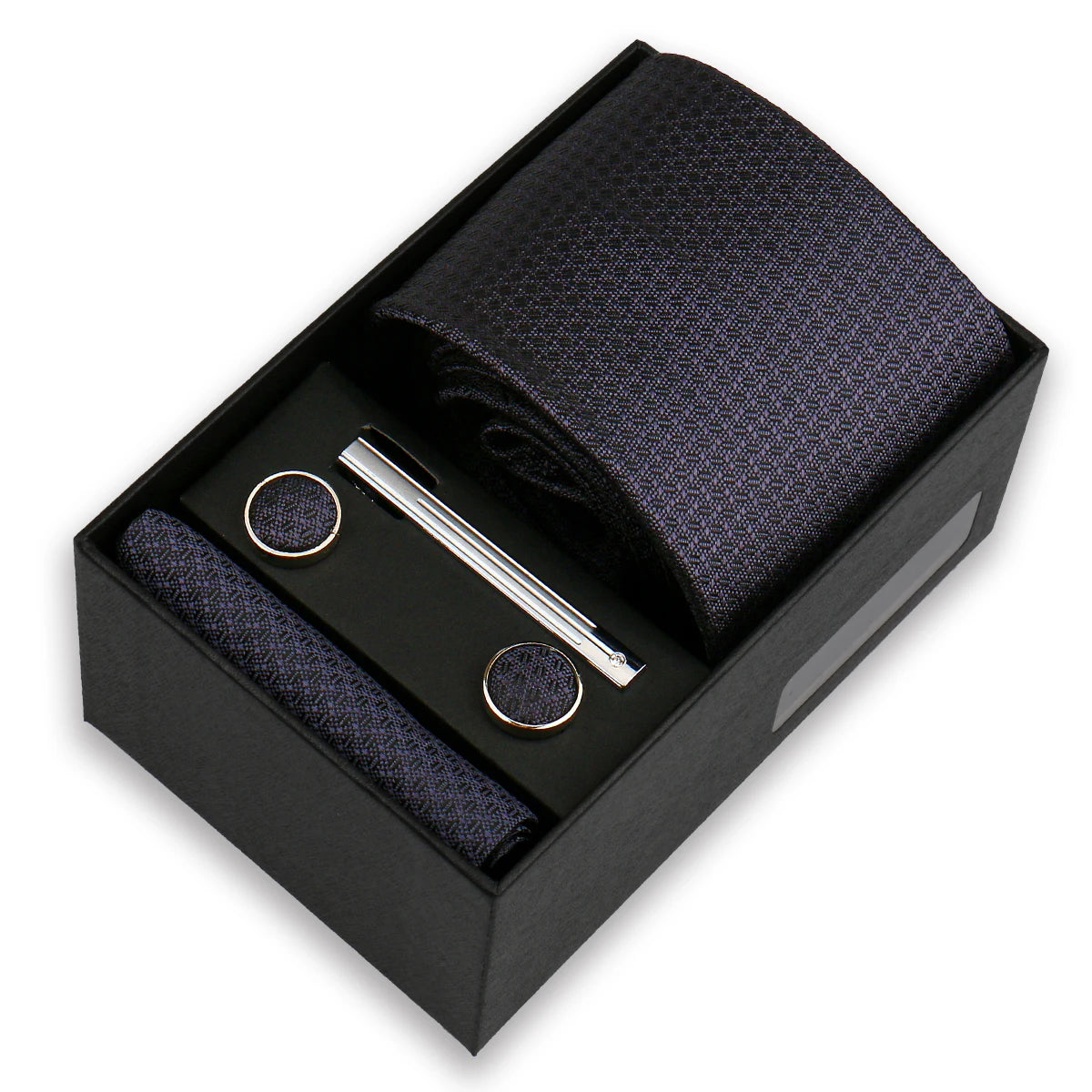 Luxury Tie Set for Men Wedding Gift Box Business Party Fashion Men Tie Set Paisley Handchief Cufflink Tie-Clip Suit Gift for Man