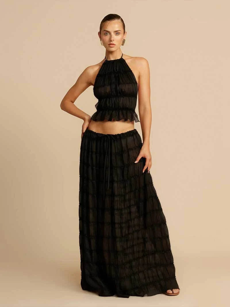 Greer - Boho Ruffle Two-Piece Summer Set