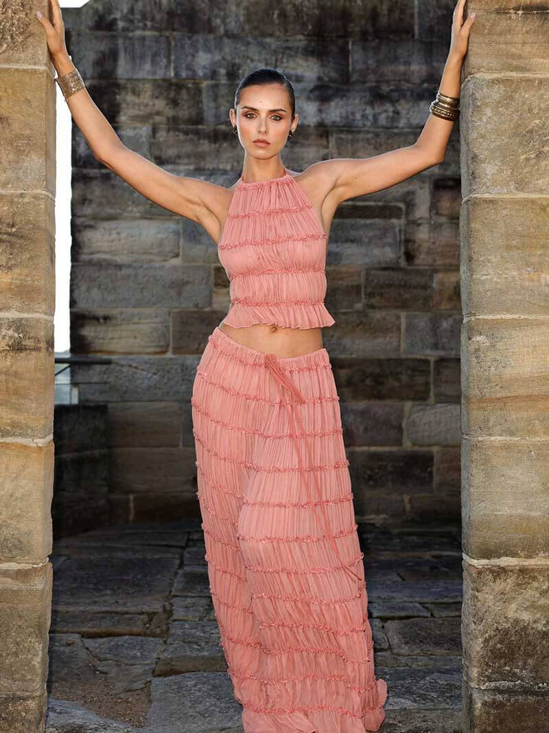 Greer - Boho Ruffle Two-Piece Summer Set